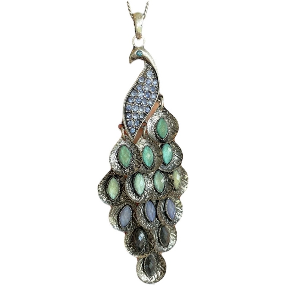 BOGO! Peacock Pendant Necklace